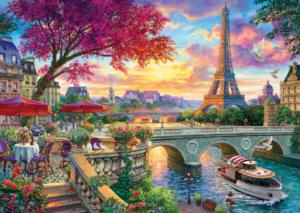 Blooming Paris Eiffel Tower Jigsaw Puzzle By Anatolian