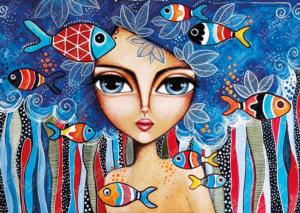 Lady with Fish Fish Jigsaw Puzzle By Magnolia