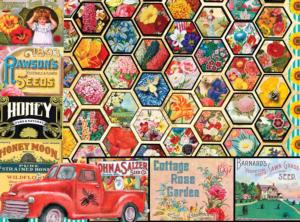 Honeycomb Flowers & Seeds Collage Jigsaw Puzzle By Kodak