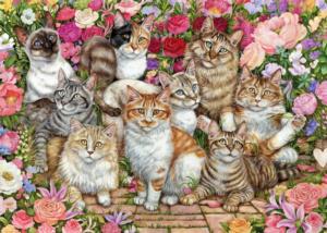 Floral Cats Flowers Jigsaw Puzzle By Jumbo