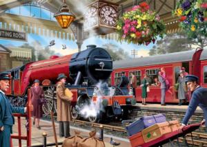 Waiting on the Platform Train Jigsaw Puzzle By Falcon