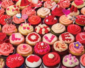 Cupcakes of Love Dessert & Sweets Jigsaw Puzzle By Vermont Christmas Company