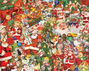 Vintage Christmas - Scratch and Dent Collage Jigsaw Puzzle By Vermont Christmas Company