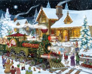 Santa's Express Christmas Jigsaw Puzzle By Vermont Christmas Company