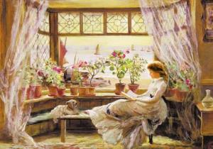 The Girl Reads A Book Domestic Scene Jigsaw Puzzle By Puzzlelife