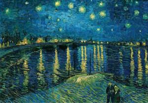 Starry Night Rhone River Fine Art Jigsaw Puzzle By Puzzlelife