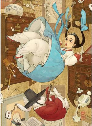 Rabbit And Alice Cartoon Jigsaw Puzzle By Puzzlelife
