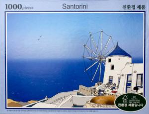 Santorini - Scratch and Dent Lighthouse Jigsaw Puzzle By Puzzlelife