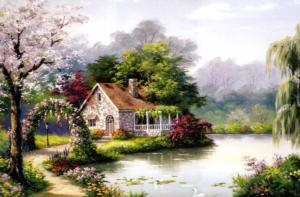 Arbor Cottage Cottage / Cabin Jigsaw Puzzle By Puzzlelife