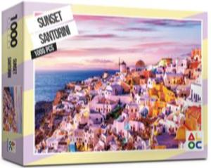 Santorini At Sunset Beach & Ocean Jigsaw Puzzle By Puzzlelife