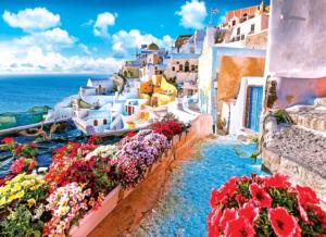 Oia Village, Santorini, Greece Landscape Jigsaw Puzzle By Kodak