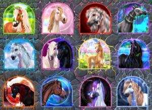Magical Horses Collage Jigsaw Puzzle By Brain Tree