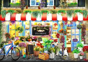 Flower Shop - <strong>Premium Puzzle!</strong> Collage Jigsaw Puzzle By Brain Tree