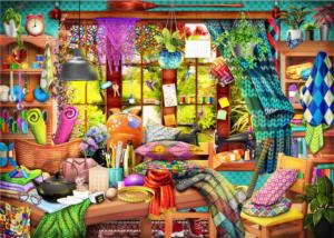 Mom's Workshop - <strong>Premium Puzzle!</strong> Around the House Jigsaw Puzzle By Brain Tree
