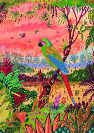 Great Green Macaw Birds Jigsaw Puzzle By Piatnik