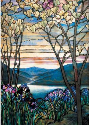Tiffany Magnolias & Irises Lakes & Rivers Jigsaw Puzzle By Piatnik