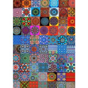Colorful Fridge Magnets Pattern & Geometric Jigsaw Puzzle By Piatnik