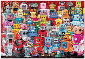 Robots Puzzle in a Lunch Box Science Collectible Packaging By Eurographics