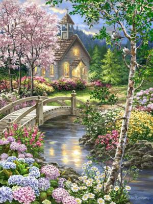 Spring Chapel Landscape Jigsaw Puzzle By Springbok