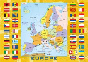 Europe With Flags Europe Children's Puzzles By D-Toys