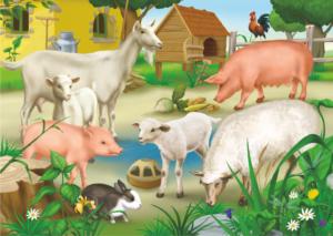Pigs And Goats Farm Animal Children's Puzzles By D-Toys