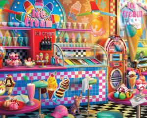 Ice Cream Shop - Scratch and Dent Dessert & Sweets Jigsaw Puzzle By Springbok