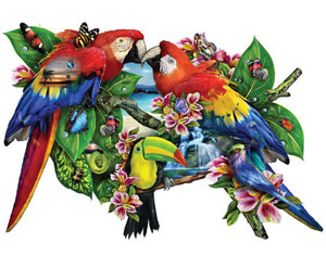Parrots in Paradise Birds Jigsaw Puzzle By SunsOut