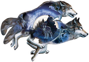 Moonlight Warrior Wolf Jigsaw Puzzle By SunsOut