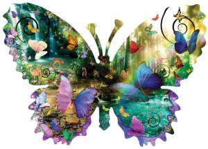 Forest Butterfly Butterflies and Insects Shaped Puzzle By SunsOut