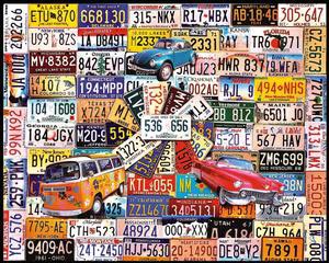License Plates Travel Jigsaw Puzzle By White Mountain