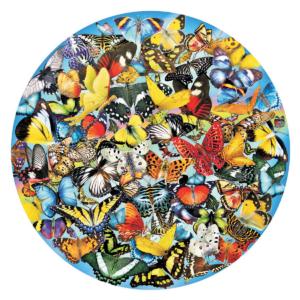 Butterflies in the Round Collage Impossible Puzzle By SunsOut