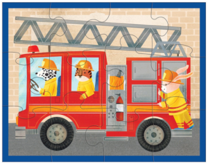 Fire Truck Police & Fire Children's Puzzles By Mudpuppy