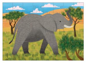 African Elephant Mini Puzzle Elephant Jigsaw Puzzle By Mudpuppy
