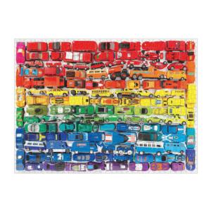 Rainbow Toy Cars Rainbow & Gradient Jigsaw Puzzle By Galison