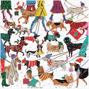 Winter Dogs Christmas Jigsaw Puzzle By Galison