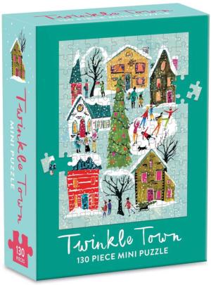 Twinkle Town Mini Puzzle Christmas Miniature Puzzle By Galison