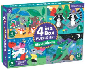 Mindful 4-in-a-Box Puzzle Set Animals Multi-Pack By Mudpuppy
