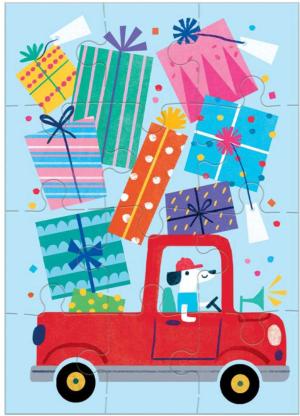 Birthday Truck Greeting Card Puzzle Birthday Jigsaw Puzzle By Mudpuppy