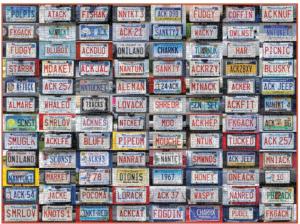 Nantucket License Plates Collage Impossible Puzzle By Galison