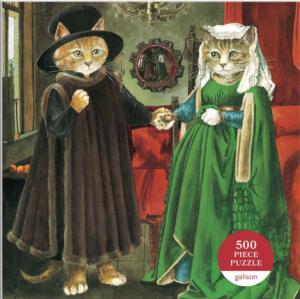The Arnolfini Marriage Meowsterpiece of Western Art 500 Piece Jigsaw Puzzle