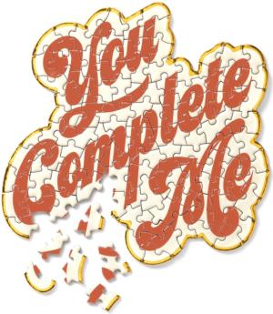 You Complete Me 100 Piece Mini Shaped Puzzle Quotes & Inspirational Miniature Puzzle By Galison