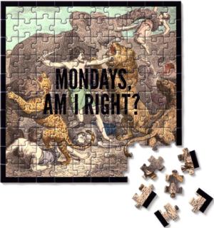 Mondays, Am I Right? 100 Piece Mini Shaped Puzzle Nostalgic & Retro Miniature Puzzle By Galison
