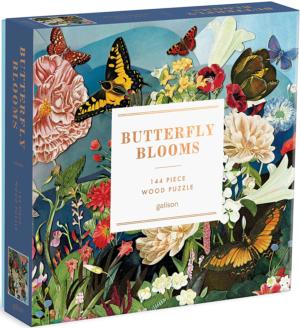 Wood Set Butterfly Blooms Flower & Garden Wooden Jigsaw Puzzle By Galison