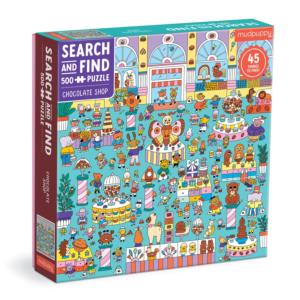 Search & Find Chocolate Shop Dessert & Sweets Jigsaw Puzzle By Mudpuppy