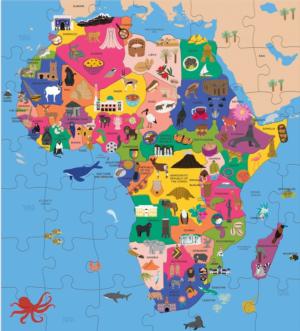 Map of Africa Maps & Geography Children's Puzzles By Mudpuppy