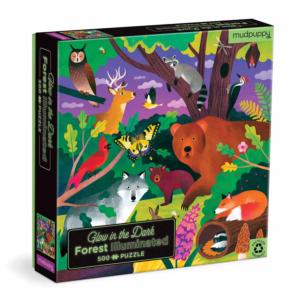 Forest Illuminated - Scratch and Dent Animals Jigsaw Puzzle By Mudpuppy
