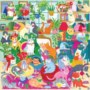 Caturday Afternoon  Collage Jigsaw Puzzle By Mudpuppy
