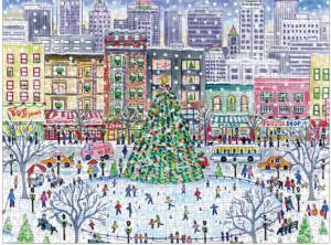 Michael Storrings Christmas in the City Christmas Jigsaw Puzzle By Galison