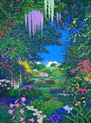 Hiroo Isono: Full Bloom Landscape Jigsaw Puzzle By Pomegranate