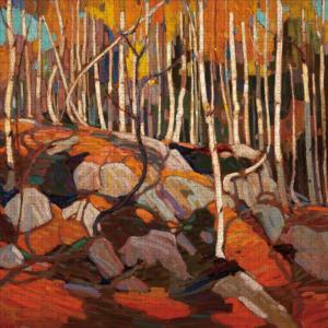 The Birch Grove, Autumn Forest Jigsaw Puzzle By Pomegranate
